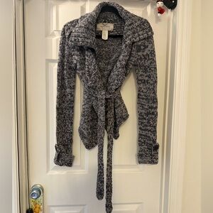 EUC Malene Birger Gray Sexy Wool / Alpaca Wrap Knit Cardigan